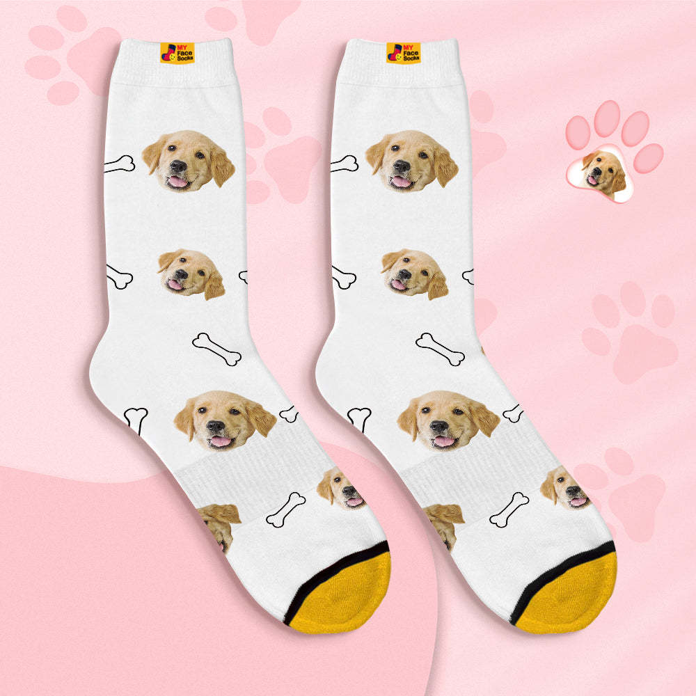 Custom Face Socks Personalised 3D Digital Printed Socks Mosaic Pet Face - MyFaceSocksAu