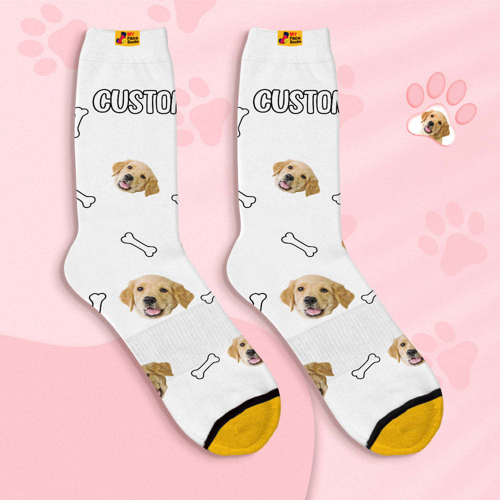 Custom Face Socks Personalised 3D Digital Printed Socks Mosaic Pet Face - MyFaceSocksAu