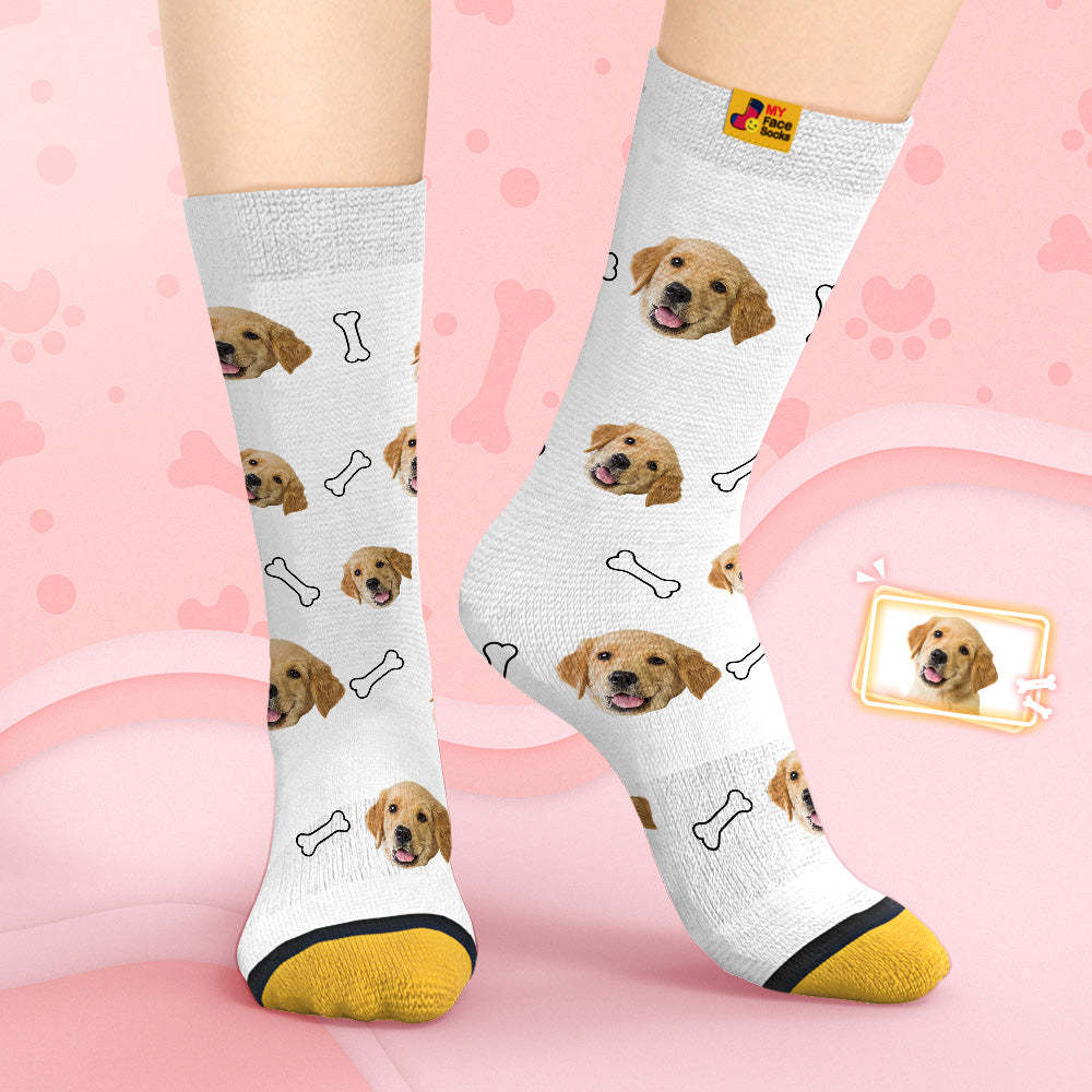 Custom Face Socks Personalised 3D Digital Printed Socks Mosaic Pet Face - MyFaceSocksAu