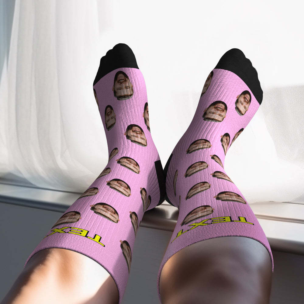 Father's Day Upgrade Custom Breathable Knee-high Compression Socks Online Preview Add Picture And Name Colorful - MyFaceSocksAU