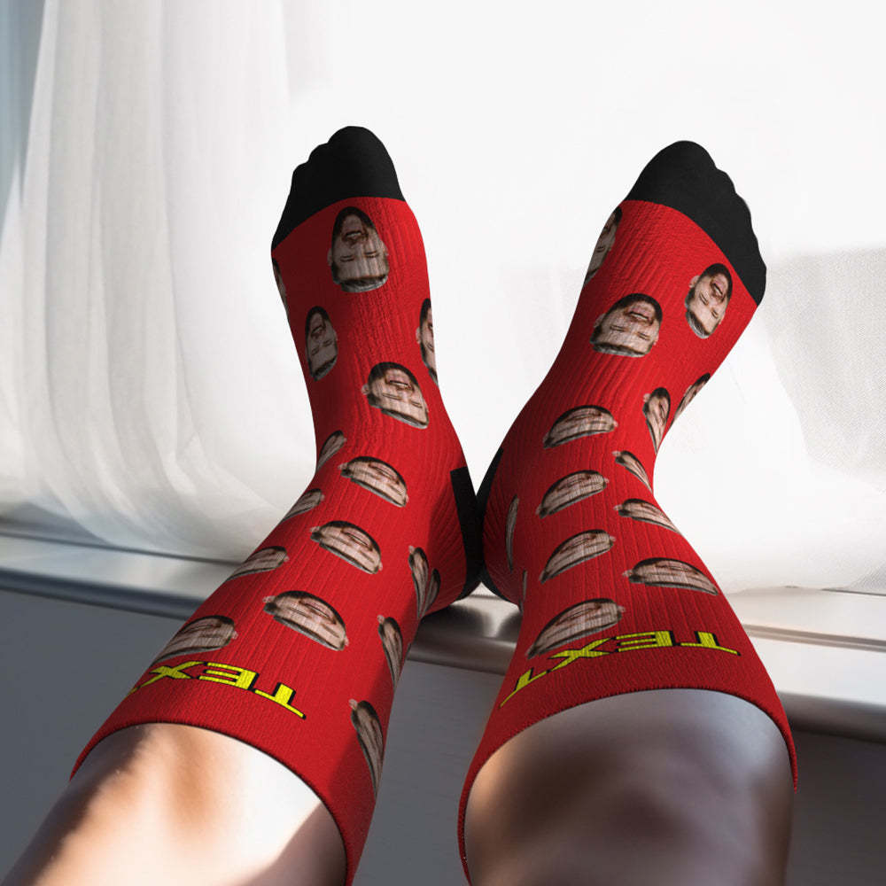 Father's Day Upgrade Custom Breathable Knee-high Compression Socks Online Preview Add Picture And Name Colorful - MyFaceSocksAU
