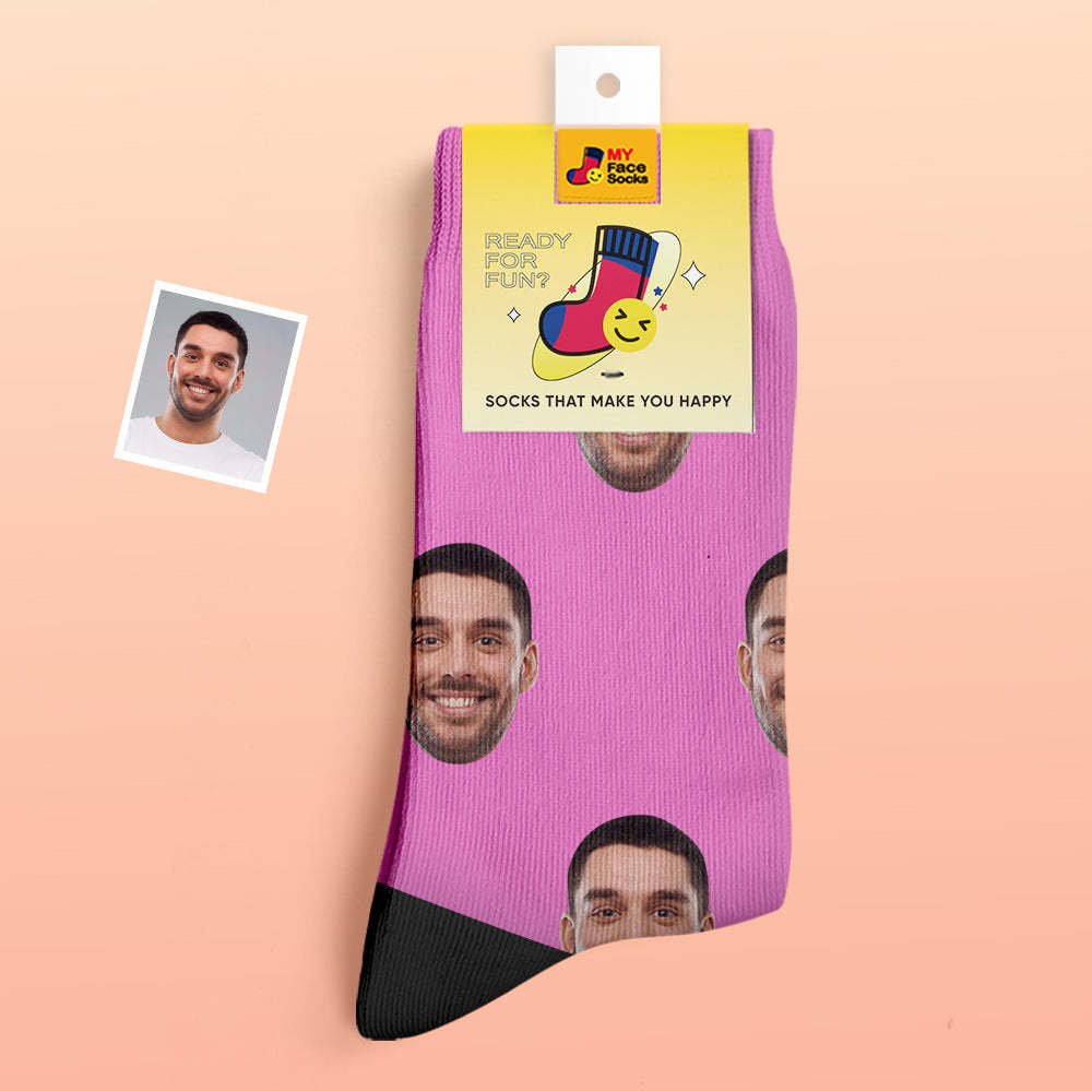 Custom Thick Socks Photo 3D Digital Printed Socks Autumn Winter Warm Socks Colorful - MyFaceSocksAu