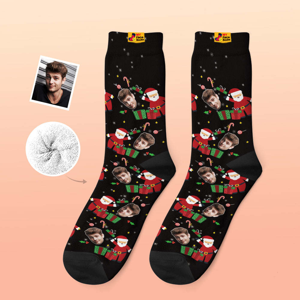 Custom Thick Socks Photo 3D Digital Printed Socks Autumn Winter Warm Socks Christmas Surprise Gift - MyFaceSocksAu