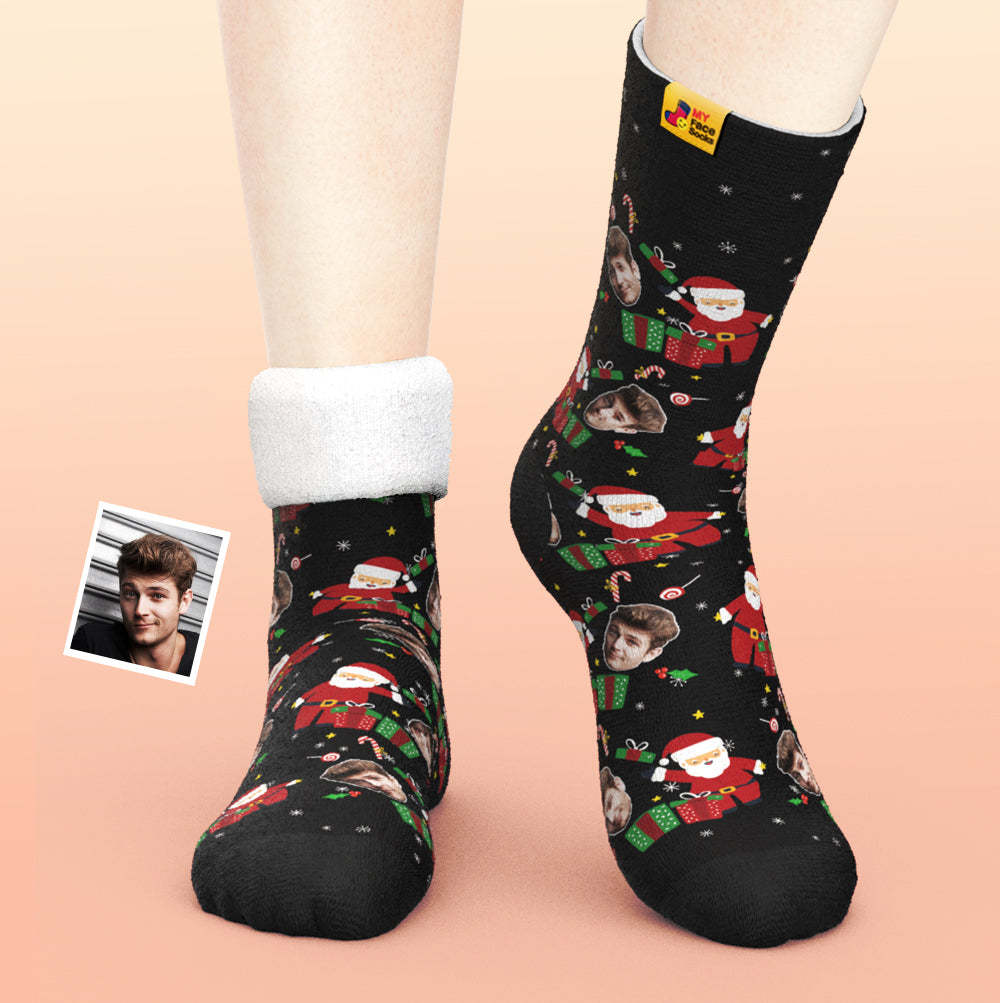 Custom Thick Socks Photo 3D Digital Printed Socks Autumn Winter Warm Socks Christmas Surprise Gift - MyFaceSocksAu