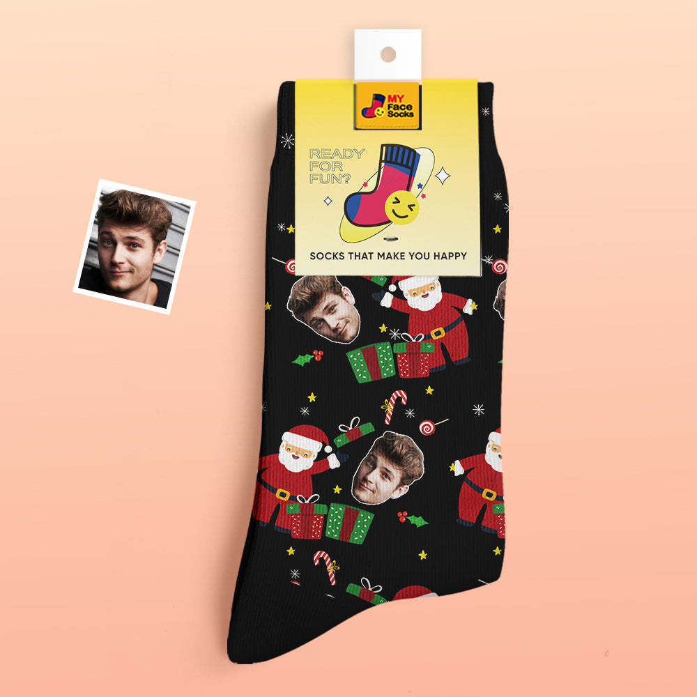 Custom Thick Socks Photo 3D Digital Printed Socks Autumn Winter Warm Socks Christmas Surprise Gift - MyFaceSocksAu