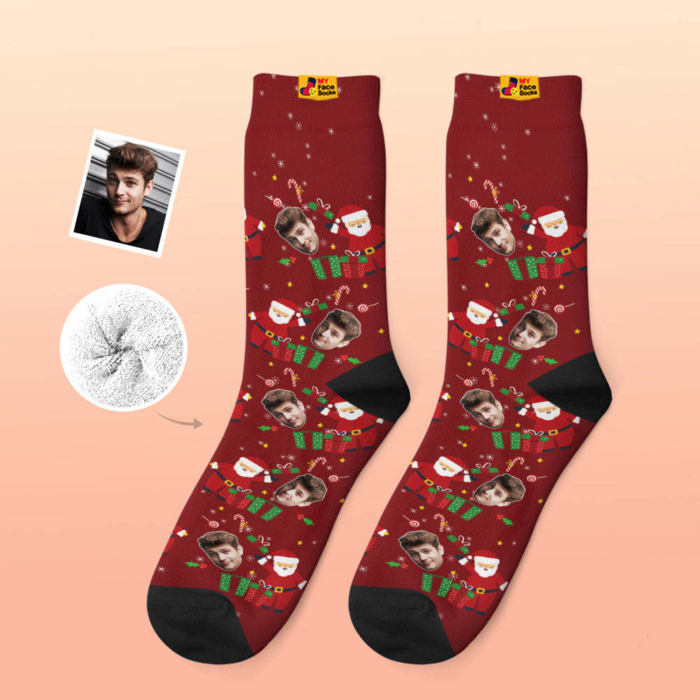 Custom Thick Socks Photo 3D Digital Printed Socks Autumn Winter Warm Socks Christmas Surprise Gift - MyFaceSocksAu