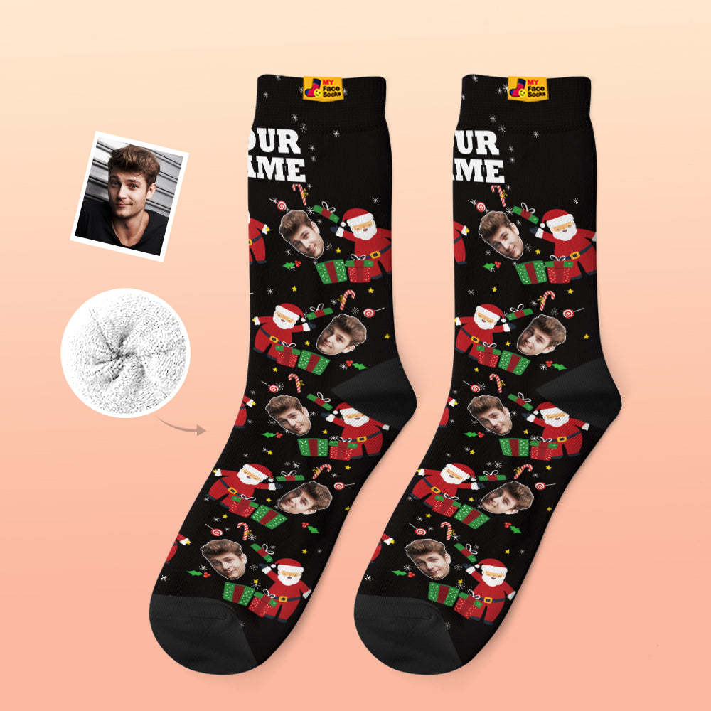 Custom Thick Socks Photo 3D Digital Printed Socks Autumn Winter Warm Socks Christmas Surprise Gift - MyFaceSocksAu