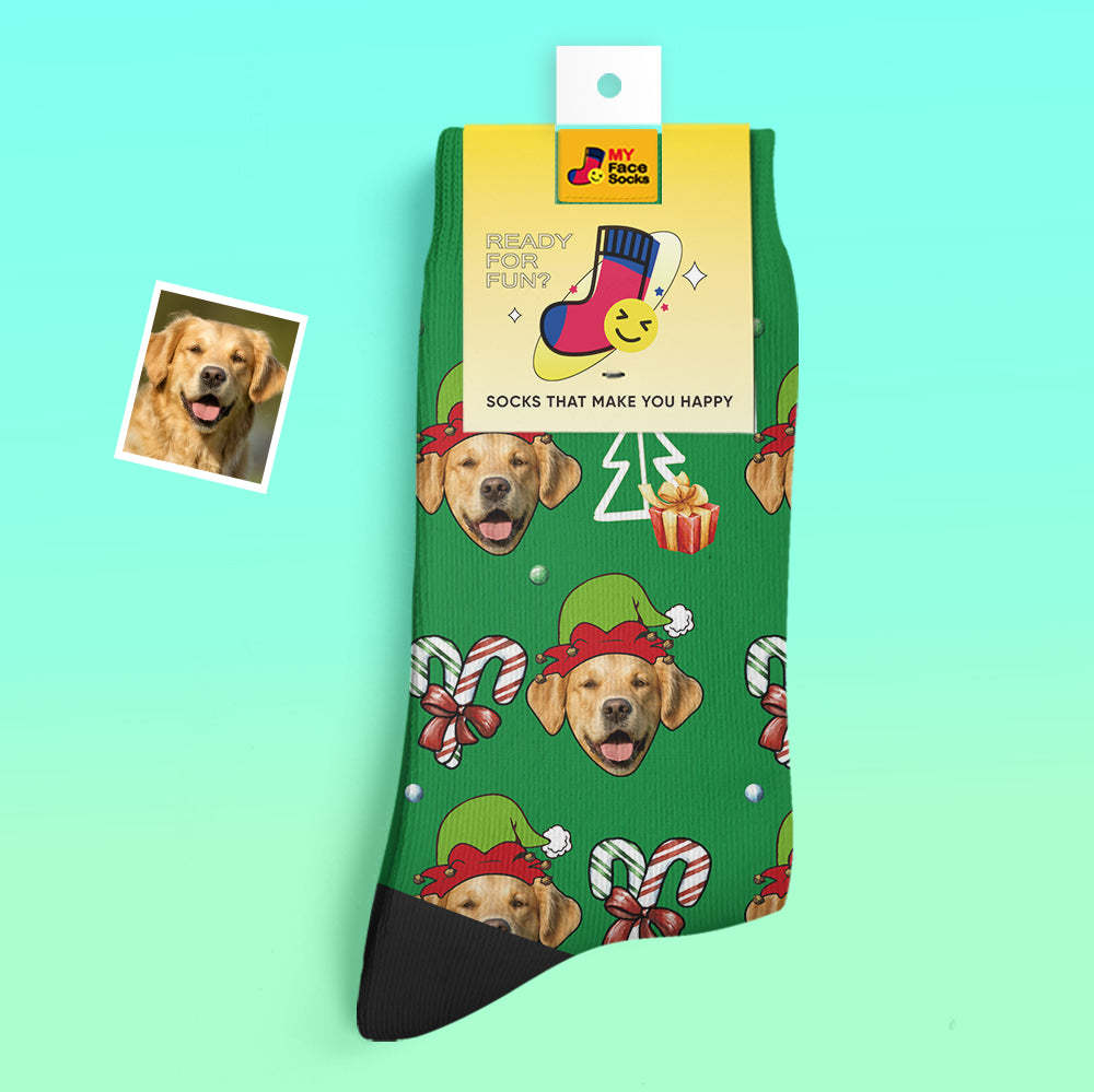 Custom Thick Socks Photo 3D Digital Printed Socks Autumn Winter Warm Socks Christmas Gift For Pet Lover - MyFaceSocksAu