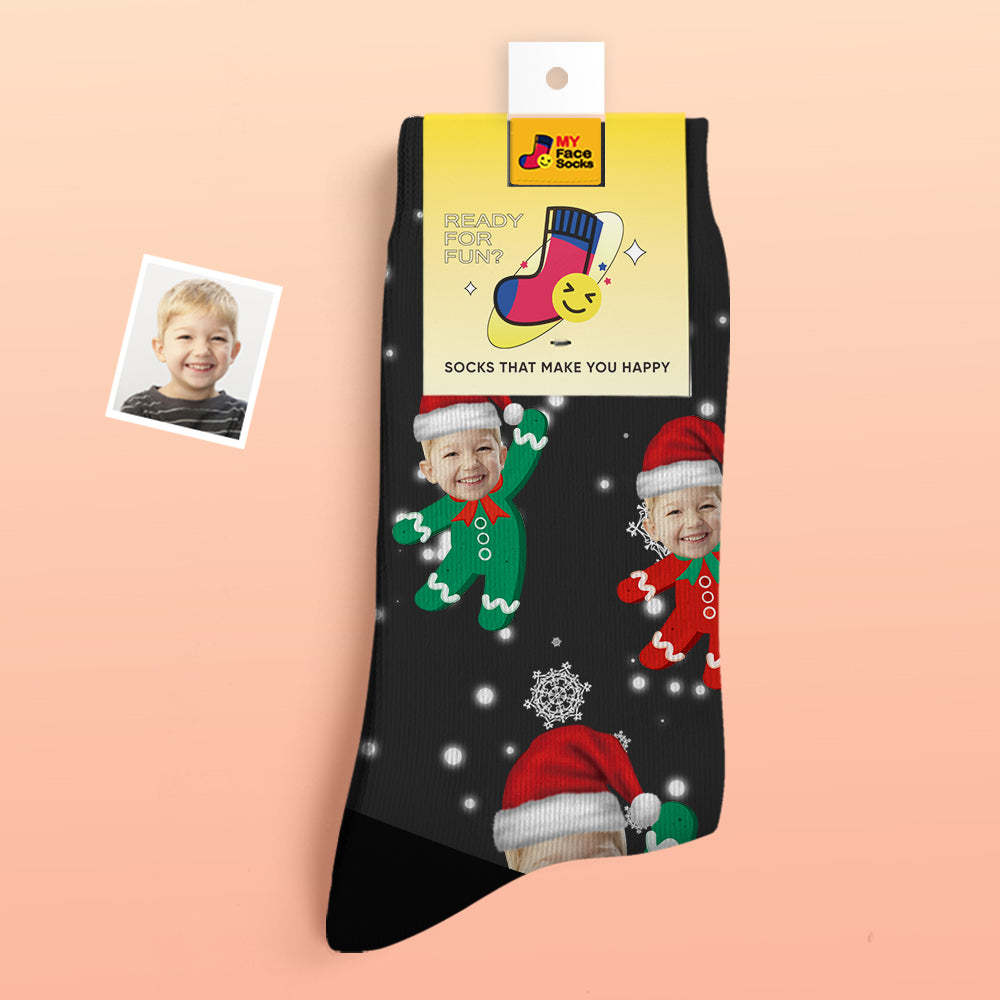 Custom Thick Socks Photo 3D Digital Printed Socks Autumn Winter Warm Socks Kids Christmas Gift - MyFaceSocksAu