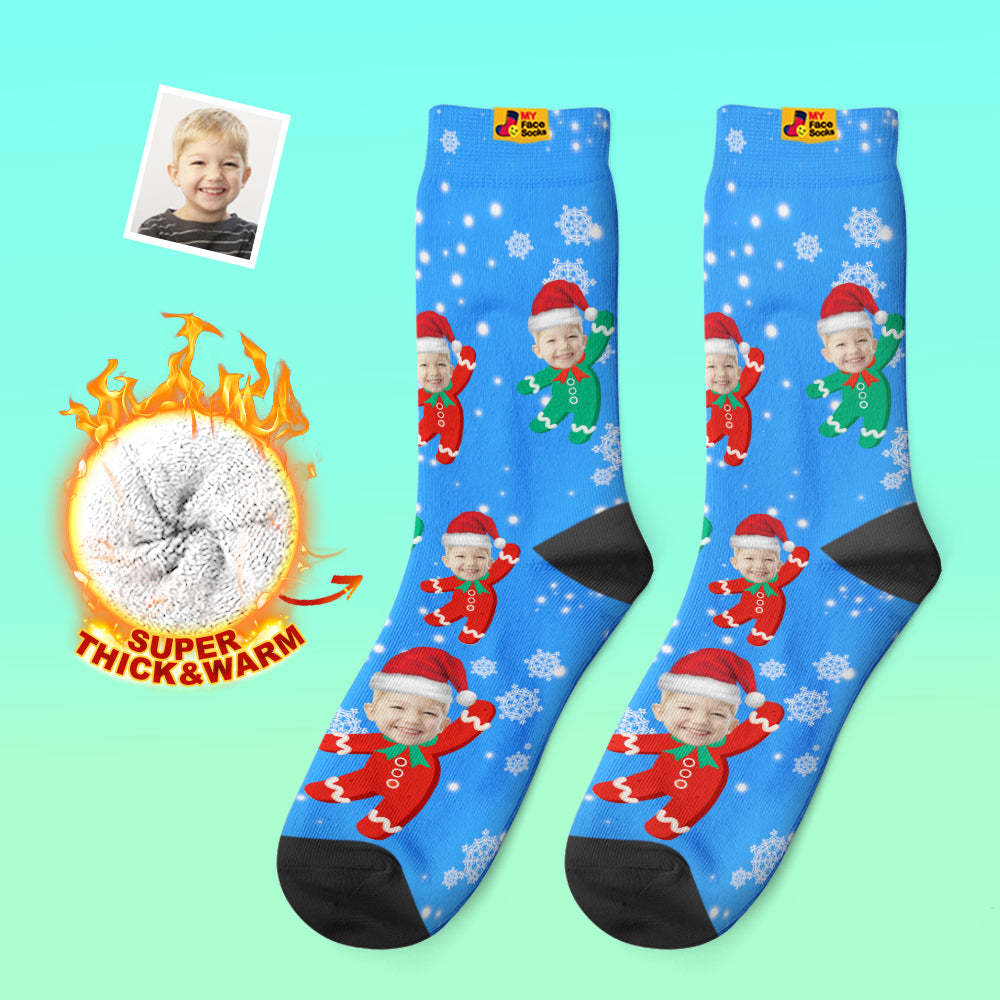 Custom Thick Socks Photo 3D Digital Printed Socks Autumn Winter Warm Socks Kids Christmas Gift - MyFaceSocksAu