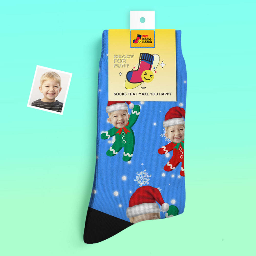 Custom Thick Socks Photo 3D Digital Printed Socks Autumn Winter Warm Socks Kids Christmas Gift - MyFaceSocksAu