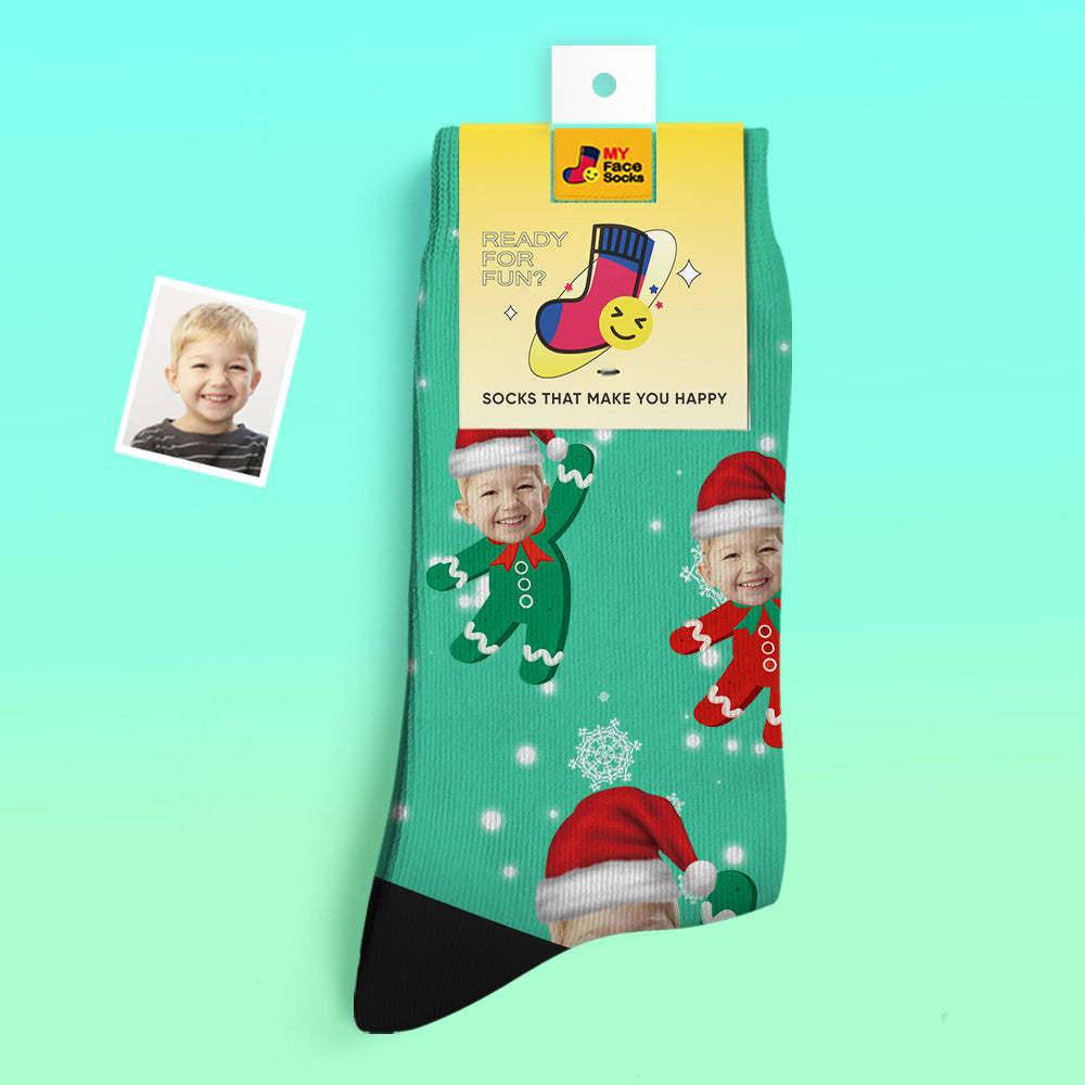 Custom Thick Socks Photo 3D Digital Printed Socks Autumn Winter Warm Socks Kids Christmas Gift - MyFaceSocksAu