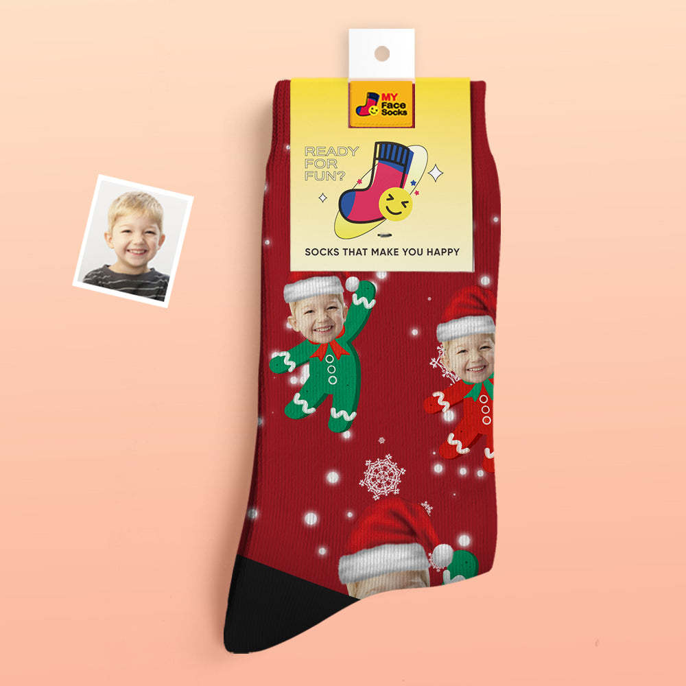 Custom Thick Socks Photo 3D Digital Printed Socks Autumn Winter Warm Socks Kids Christmas Gift - MyFaceSocksAu