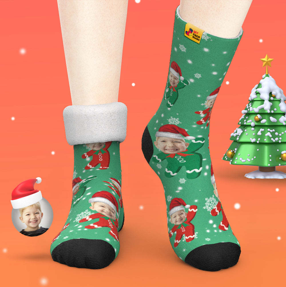 Custom Thick Socks Photo 3D Digital Printed Socks Autumn Winter Warm Socks Kids Christmas Gift - MyFaceSocksAu