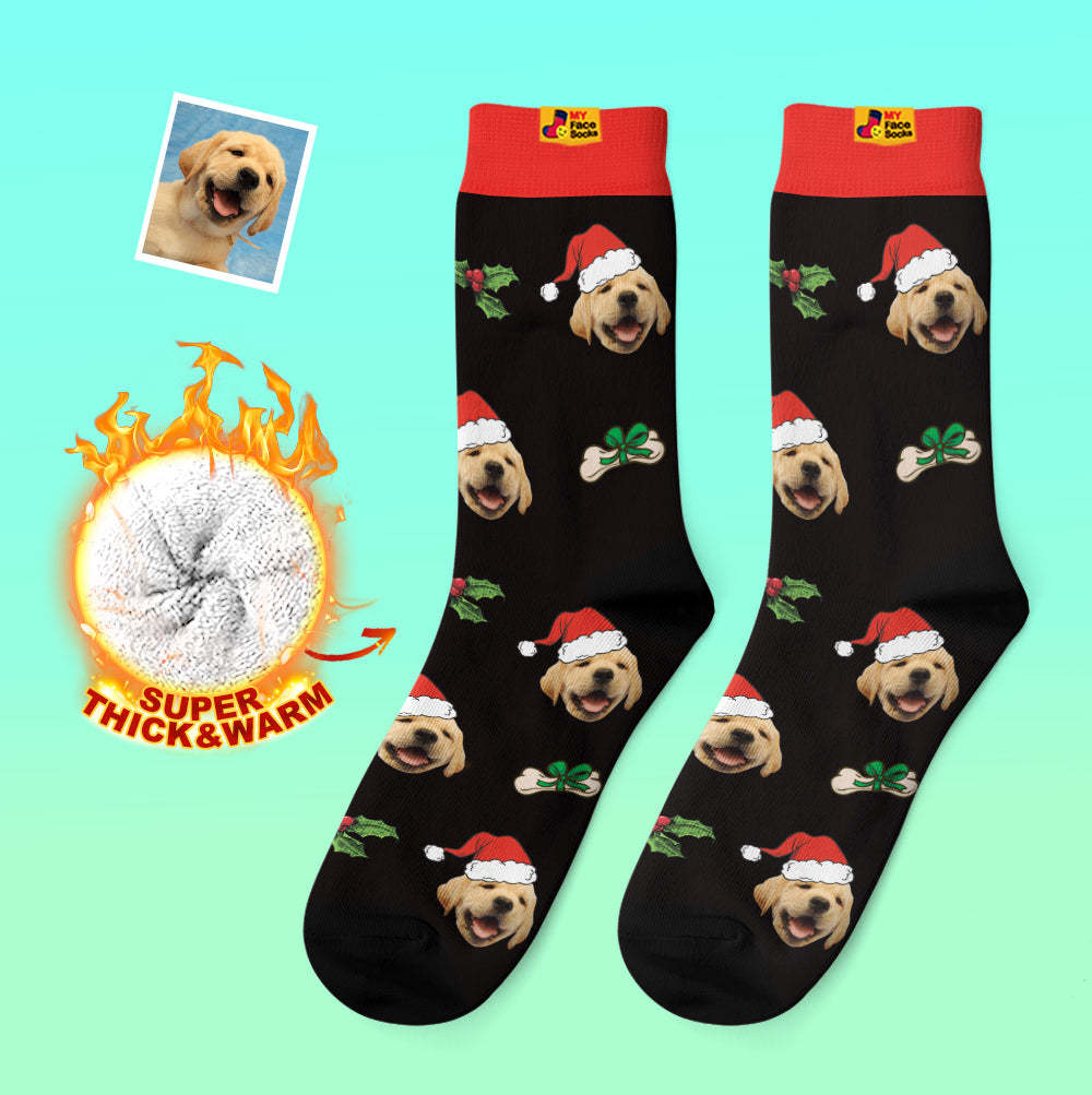 Custom Thick Socks Photo 3D Digital Printed Socks Autumn Winter Warm Socks Cute Pet Face Socks Christmas Gift - MyFaceSocksAu