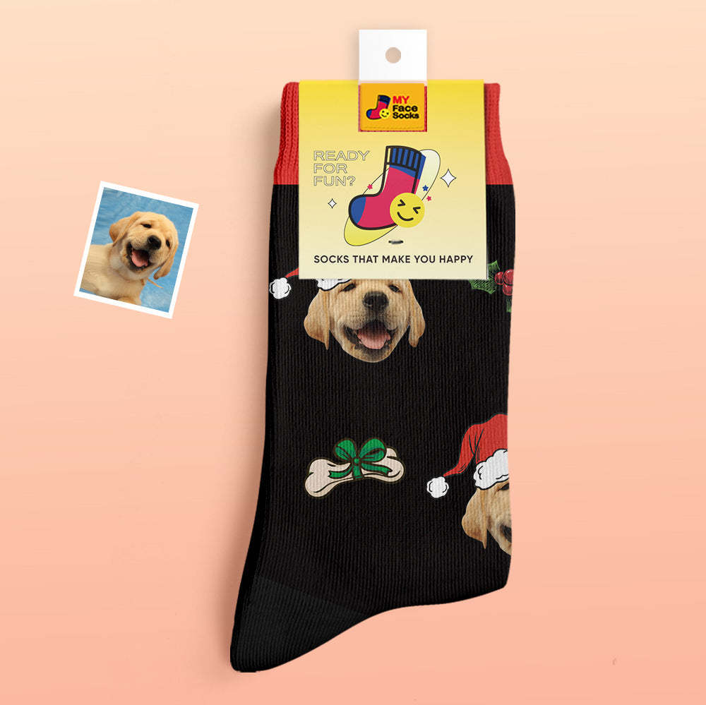 Custom Thick Socks Photo 3D Digital Printed Socks Autumn Winter Warm Socks Cute Pet Face Socks Christmas Gift - MyFaceSocksAu