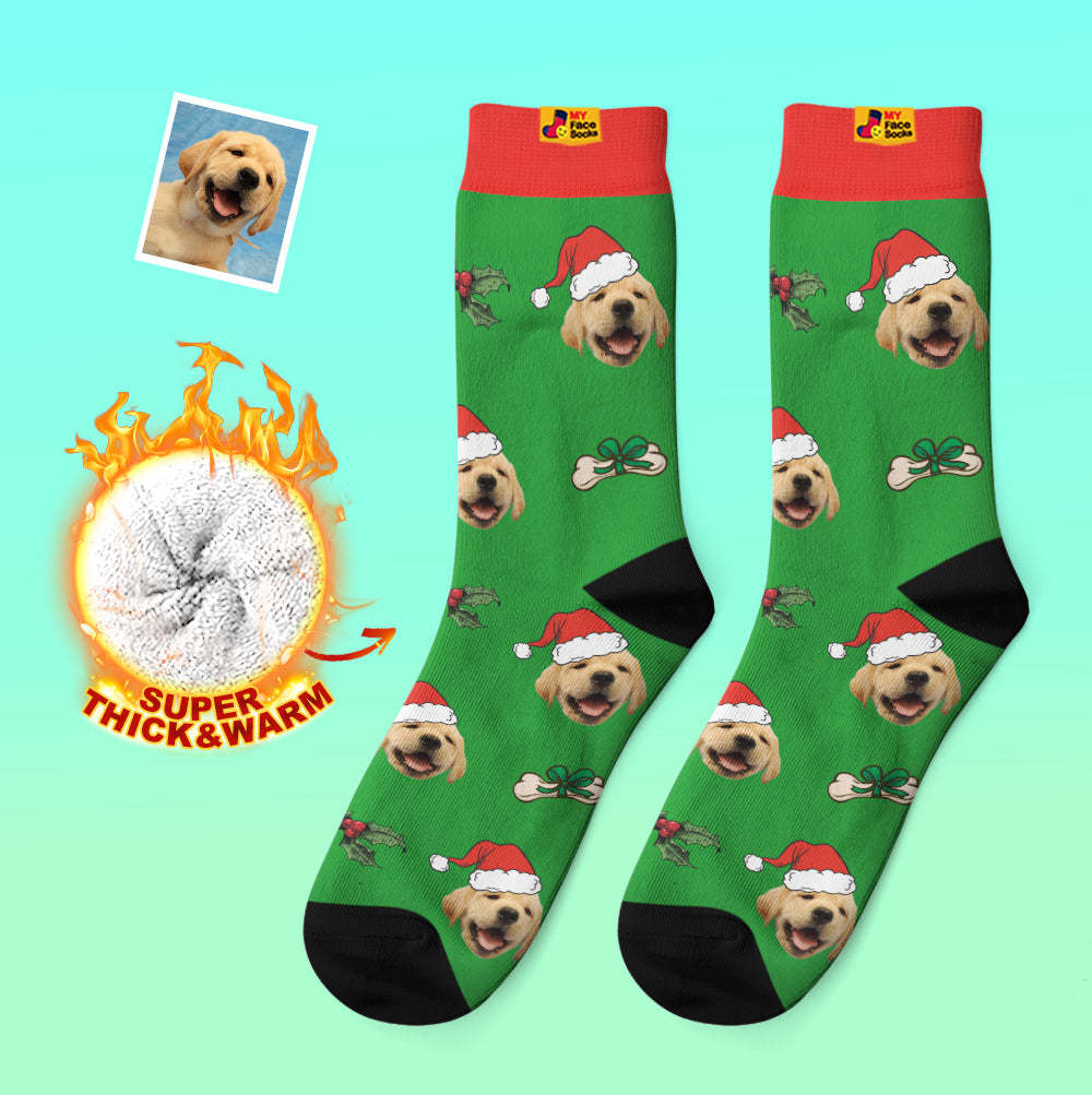 Custom Thick Socks Photo 3D Digital Printed Socks Autumn Winter Warm Socks Cute Pet Face Socks Christmas Gift - MyFaceSocksAu