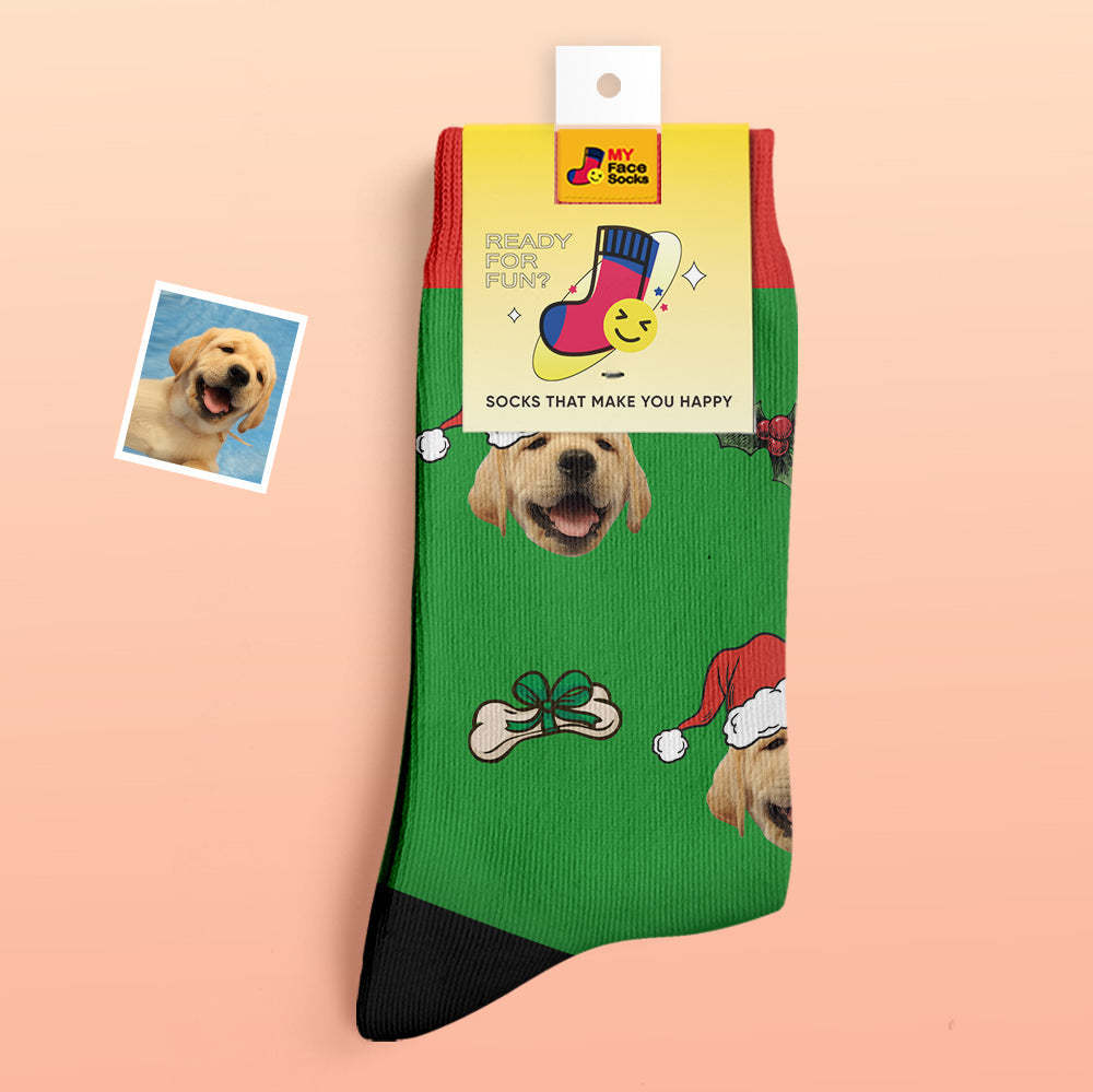 Custom Thick Socks Photo 3D Digital Printed Socks Autumn Winter Warm Socks Cute Pet Face Socks Christmas Gift - MyFaceSocksAu