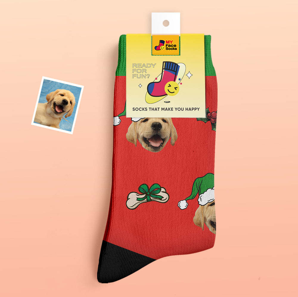 Custom Thick Socks Photo 3D Digital Printed Socks Autumn Winter Warm Socks Cute Pet Face Socks Christmas Gift - MyFaceSocksAu