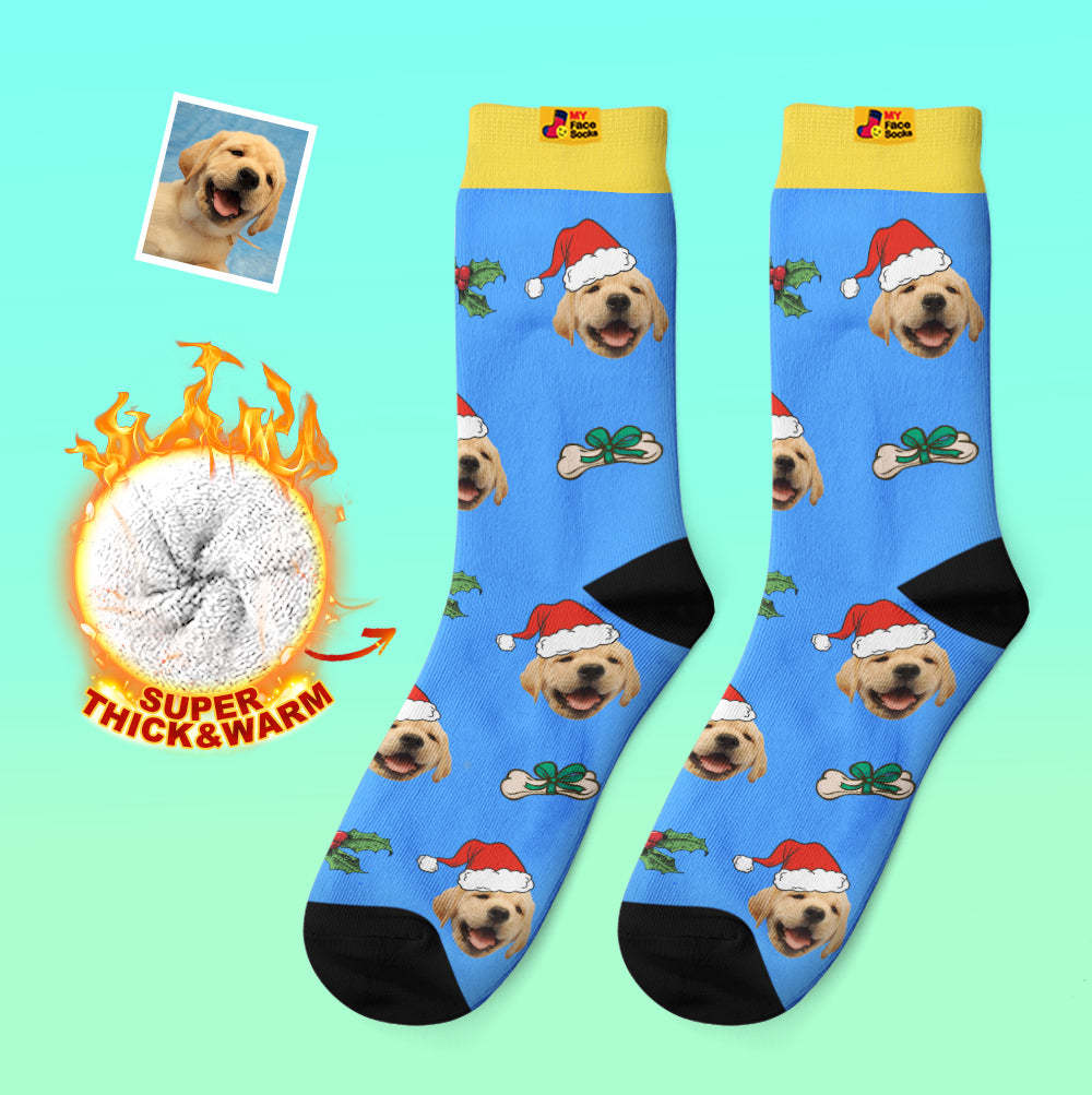 Custom Thick Socks Photo 3D Digital Printed Socks Autumn Winter Warm Socks Cute Pet Face Socks Christmas Gift - MyFaceSocksAu