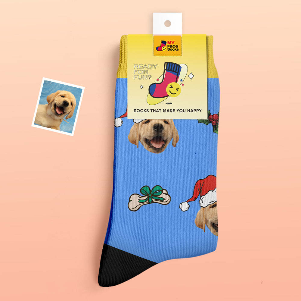 Custom Thick Socks Photo 3D Digital Printed Socks Autumn Winter Warm Socks Cute Pet Face Socks Christmas Gift - MyFaceSocksAu