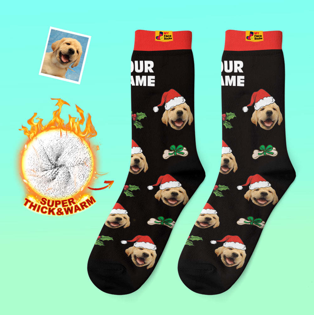 Custom Thick Socks Photo 3D Digital Printed Socks Autumn Winter Warm Socks Cute Pet Face Socks Christmas Gift - MyFaceSocksAu