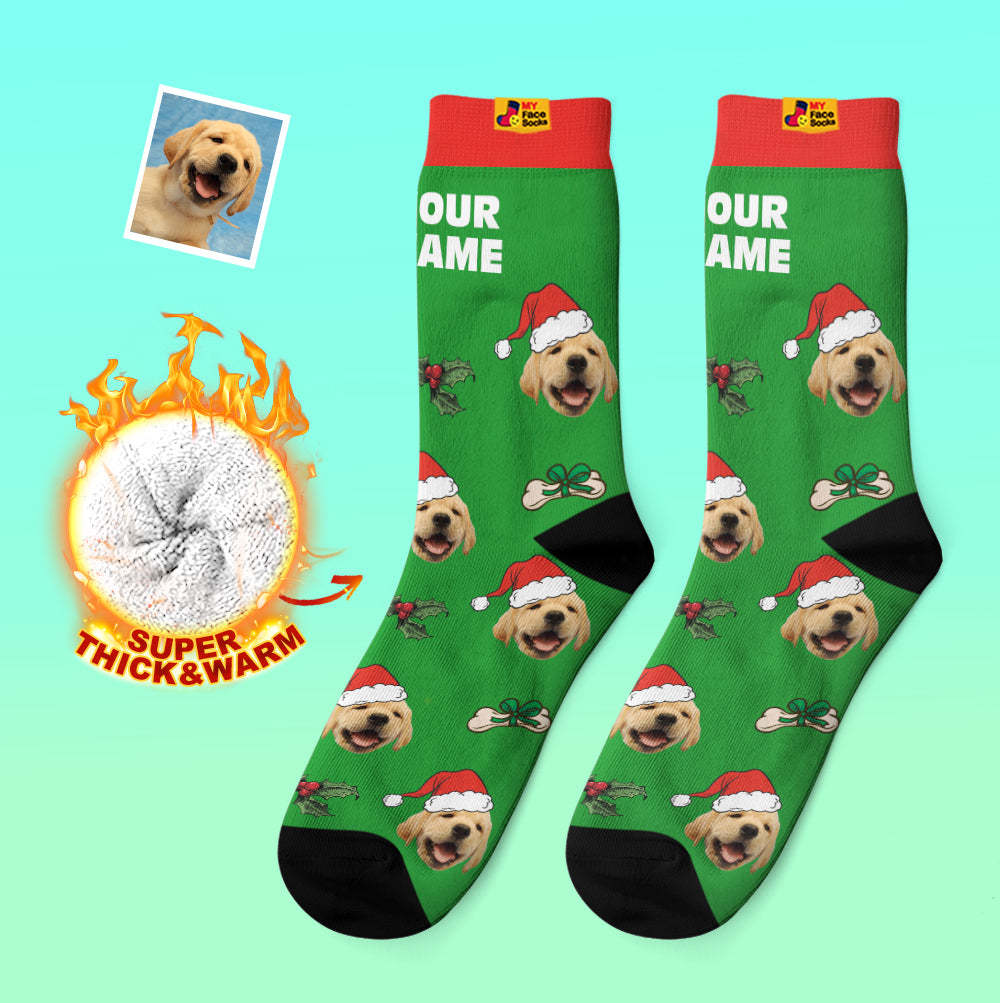 Custom Thick Socks Photo 3D Digital Printed Socks Autumn Winter Warm Socks Cute Pet Face Socks Christmas Gift - MyFaceSocksAu