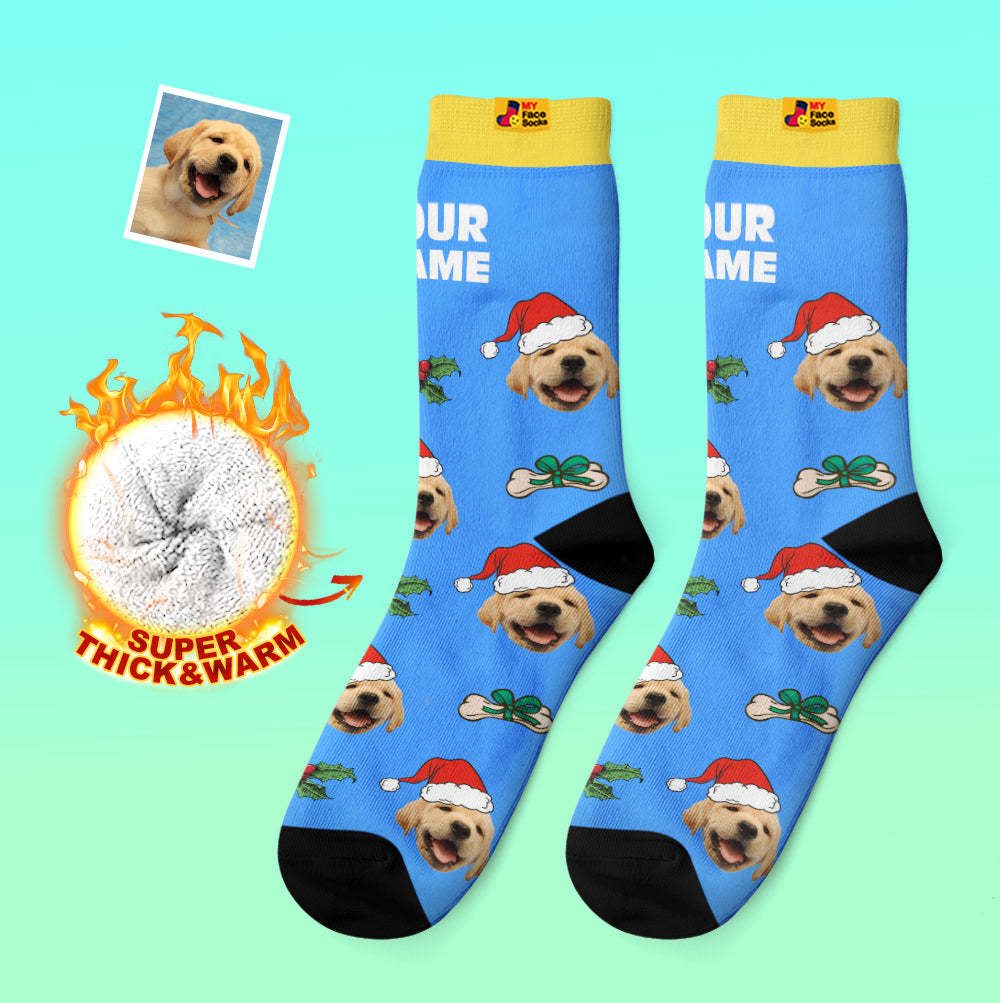 Custom Thick Socks Photo 3D Digital Printed Socks Autumn Winter Warm Socks Cute Pet Face Socks Christmas Gift - MyFaceSocksAu