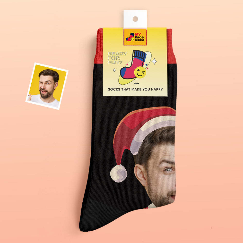 Custom Thick Socks Photo 3D Digital Printed Socks Autumn Winter Warm Socks Happy Face Socks Christmas Gift - MyFaceSocksAu