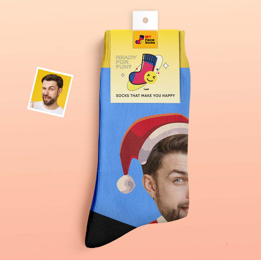 Custom Thick Socks Photo 3D Digital Printed Socks Autumn Winter Warm Socks Happy Face Socks Christmas Gift - MyFaceSocksAu