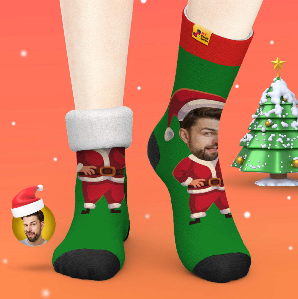 Custom Thick Socks Photo 3D Digital Printed Socks Autumn Winter Warm Socks Happy Face Socks Christmas Gift - MyFaceSocksAu