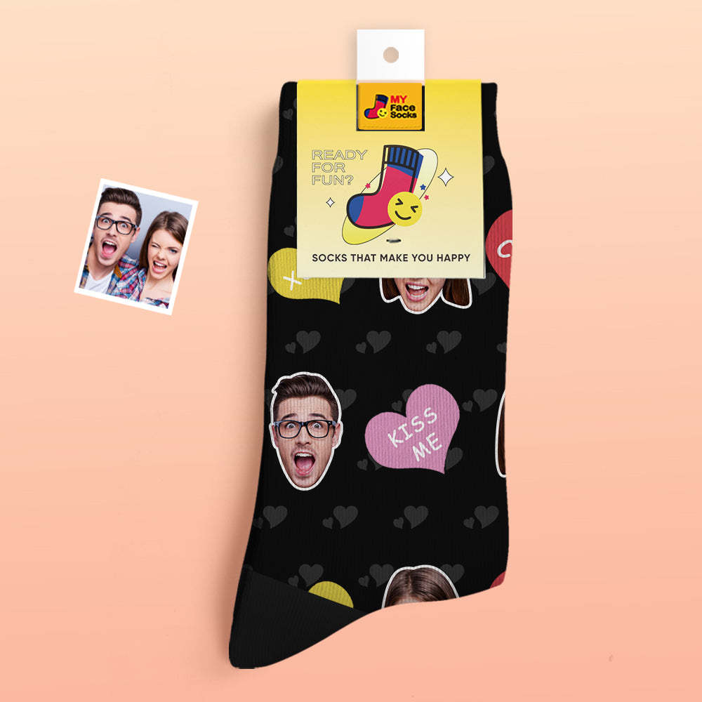 Custom Thick Photo Socks Valentine's Day Gifts Warm Socks Cutie Face Socks - MyFaceSocksAu