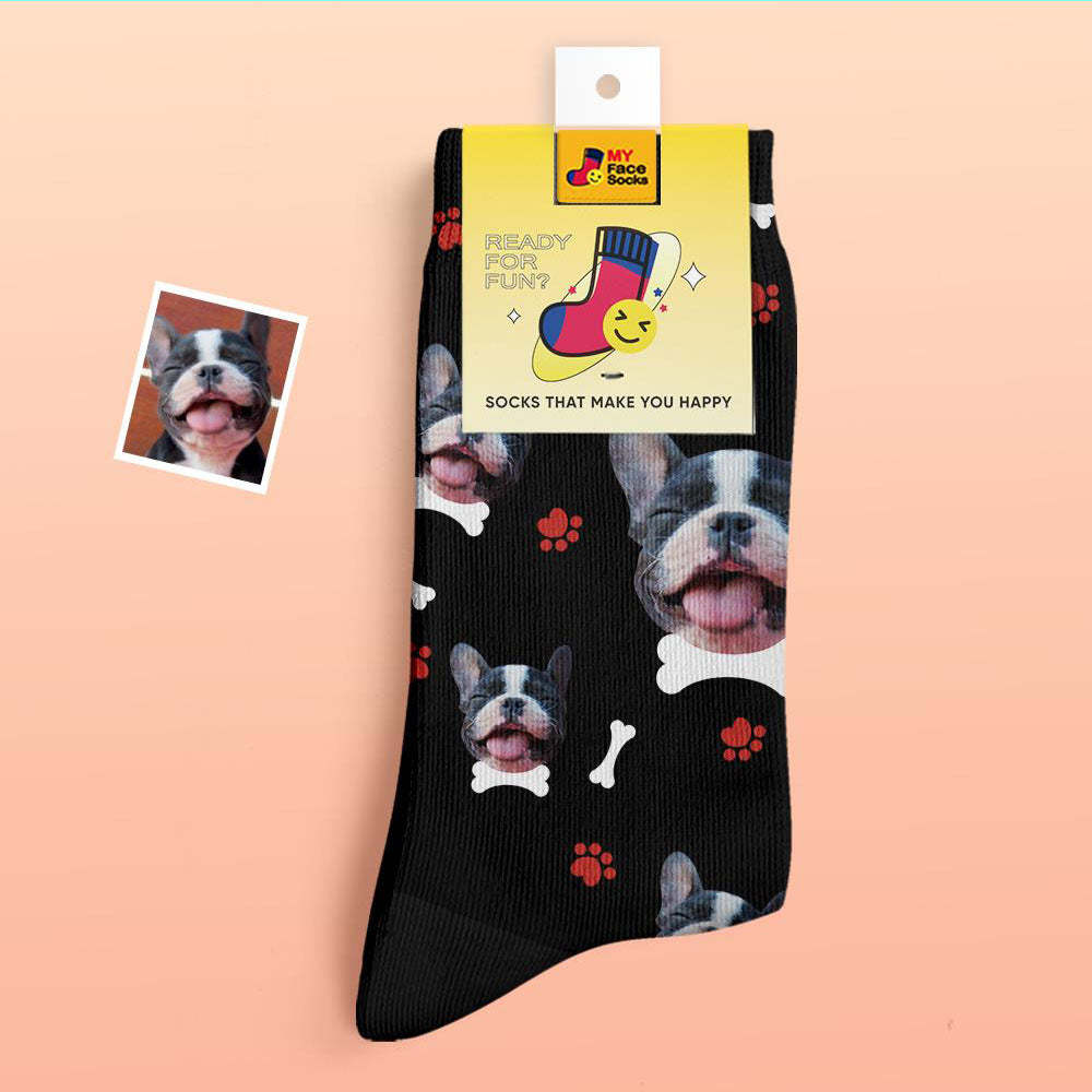 Custom Thick Socks Photo 3D Digital Printed Socks Autumn Winter Warm Socks Comfortable Dog Socks - MyFaceSocksAu