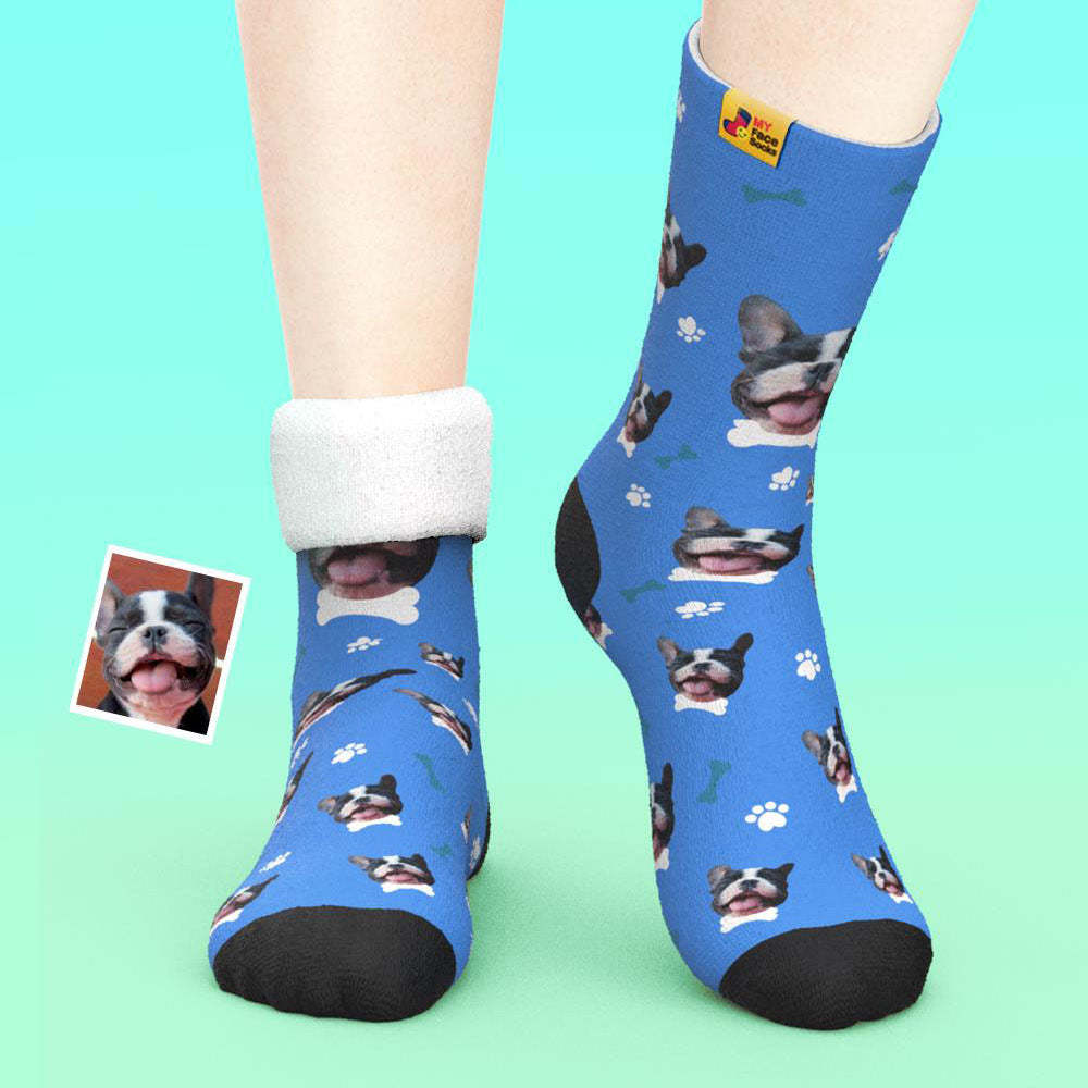 Custom Thick Socks Photo 3D Digital Printed Socks Autumn Winter Warm Socks Comfortable Dog Socks - MyFaceSocksAu