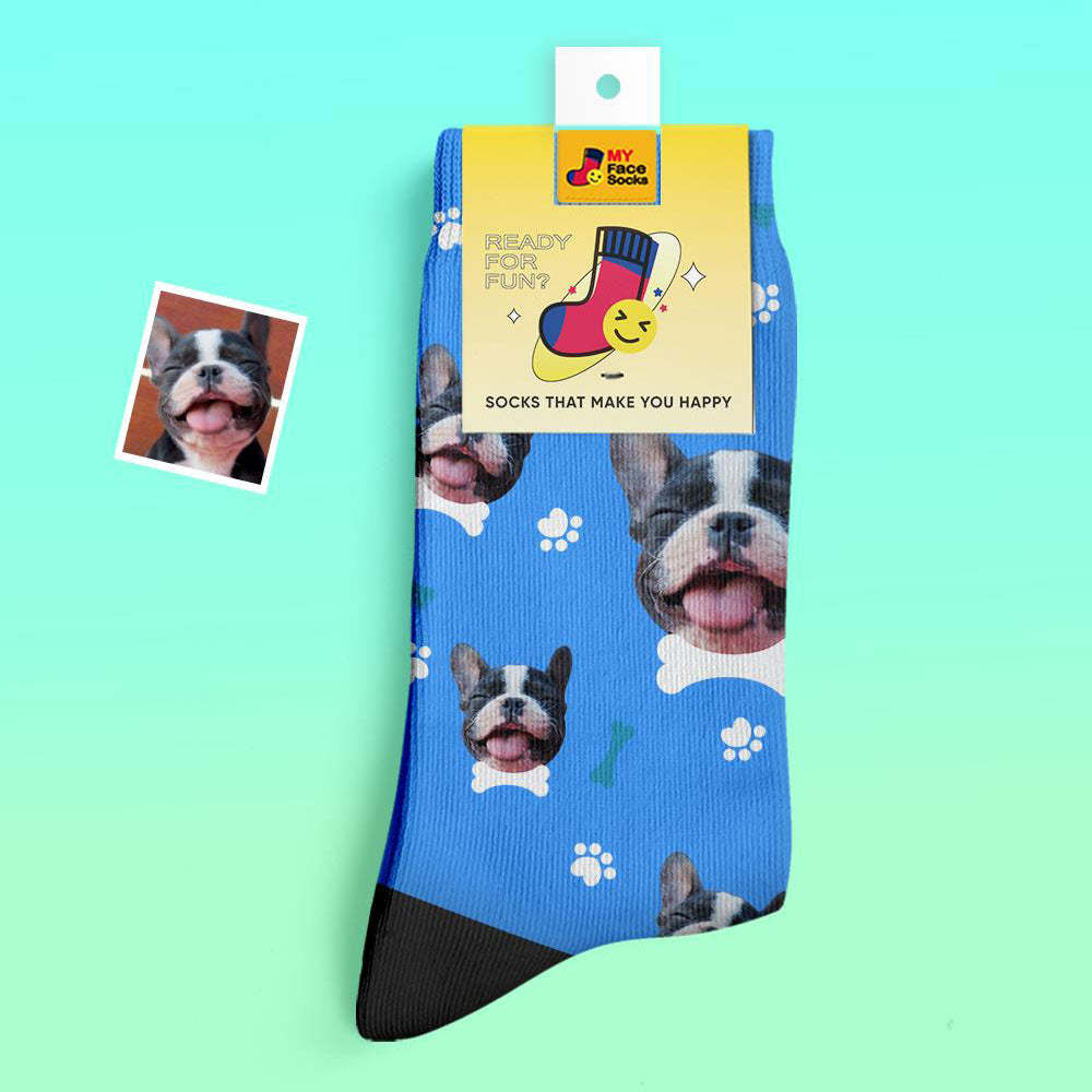 Custom Thick Socks Photo 3D Digital Printed Socks Autumn Winter Warm Socks Comfortable Dog Socks - MyFaceSocksAu