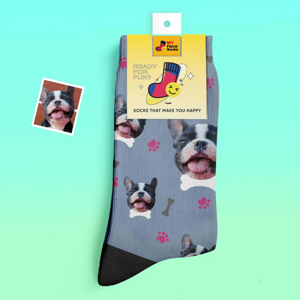 Custom Thick Socks Photo 3D Digital Printed Socks Autumn Winter Warm Socks Comfortable Dog Socks - MyFaceSocksAu
