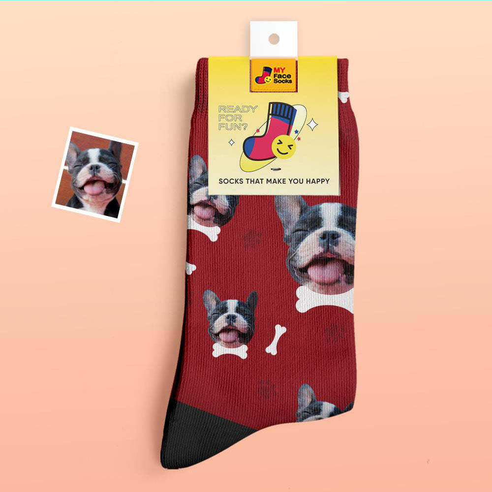 Custom Thick Socks Photo 3D Digital Printed Socks Autumn Winter Warm Socks Comfortable Dog Socks - MyFaceSocksAu