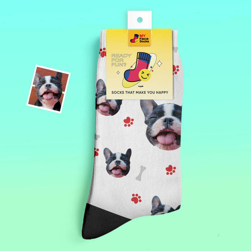 Custom Thick Socks Photo 3D Digital Printed Socks Autumn Winter Warm Socks Comfortable Dog Socks - MyFaceSocksAu
