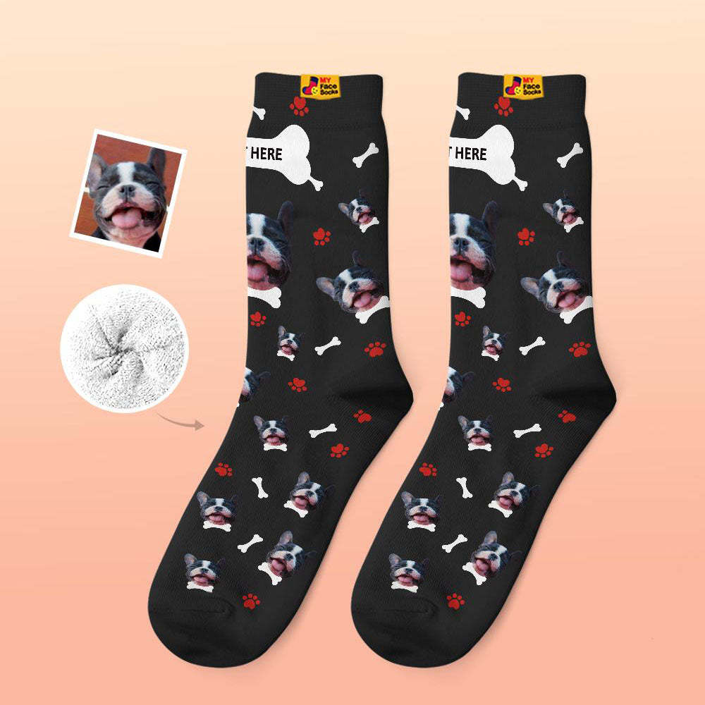 Custom Thick Socks Photo 3D Digital Printed Socks Autumn Winter Warm Socks Comfortable Dog Socks - MyFaceSocksAu