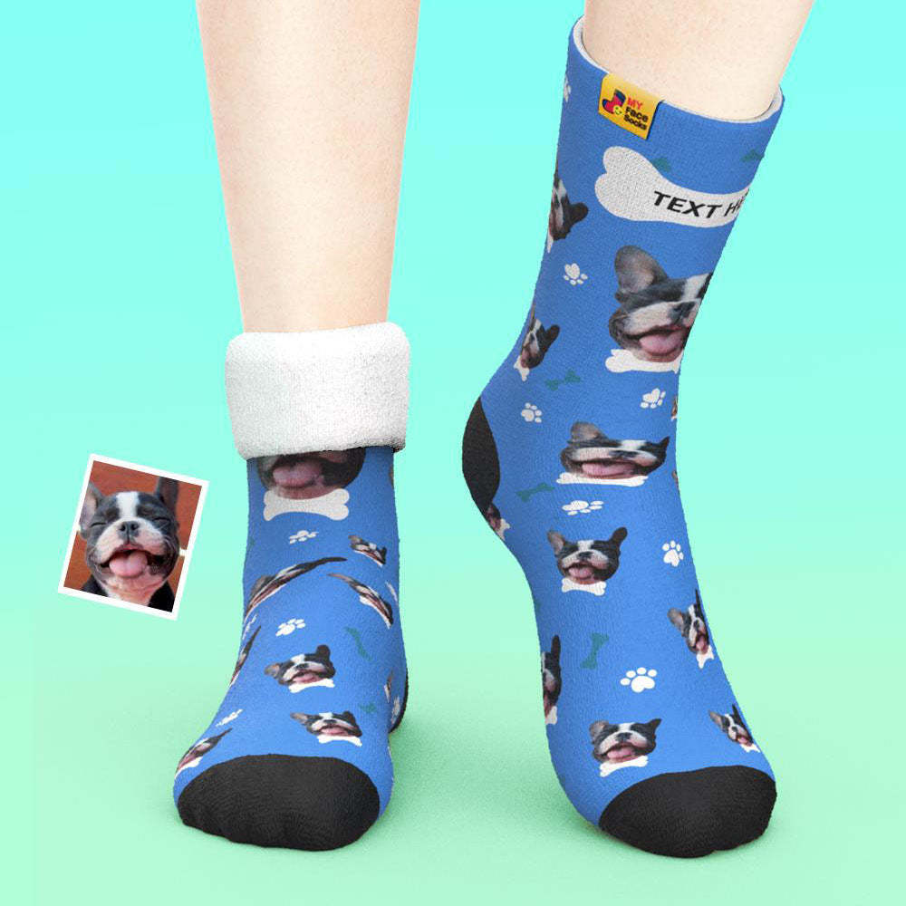 Custom Thick Socks Photo 3D Digital Printed Socks Autumn Winter Warm Socks Comfortable Dog Socks - MyFaceSocksAu