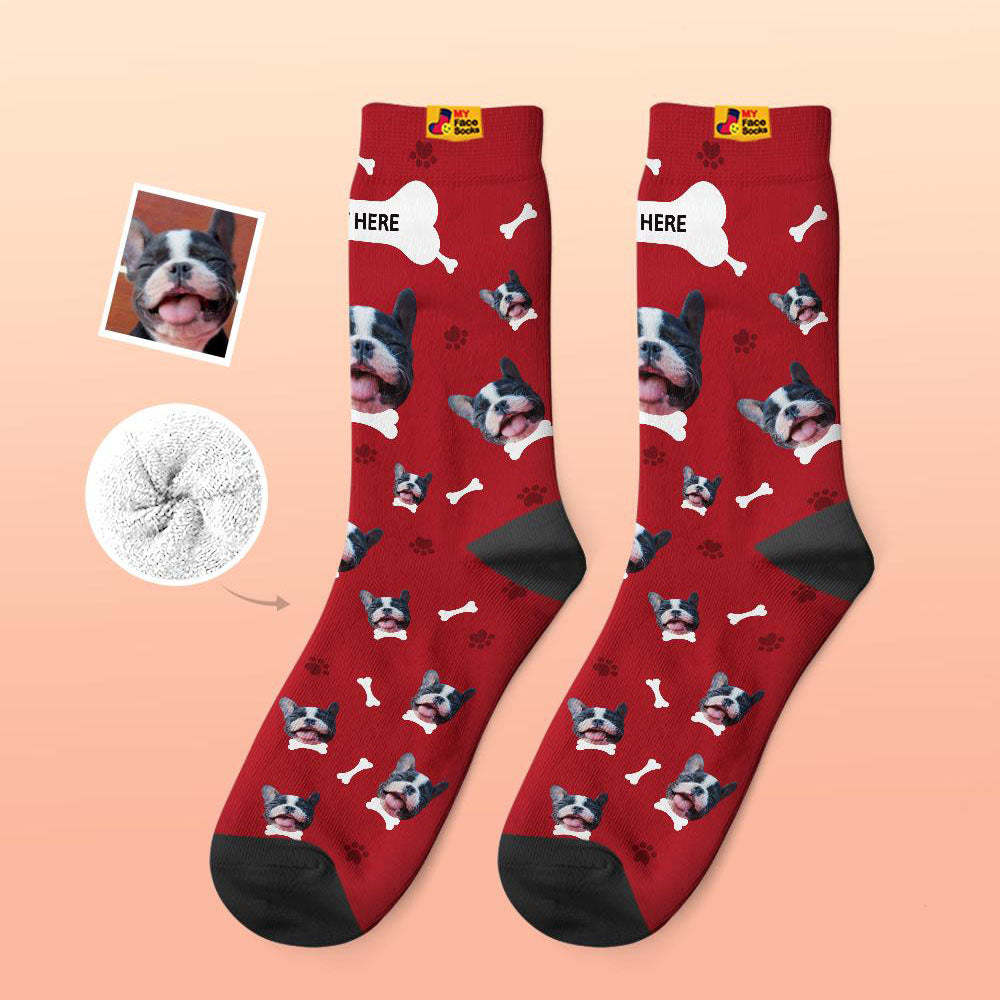 Custom Thick Socks Photo 3D Digital Printed Socks Autumn Winter Warm Socks Comfortable Dog Socks - MyFaceSocksAu