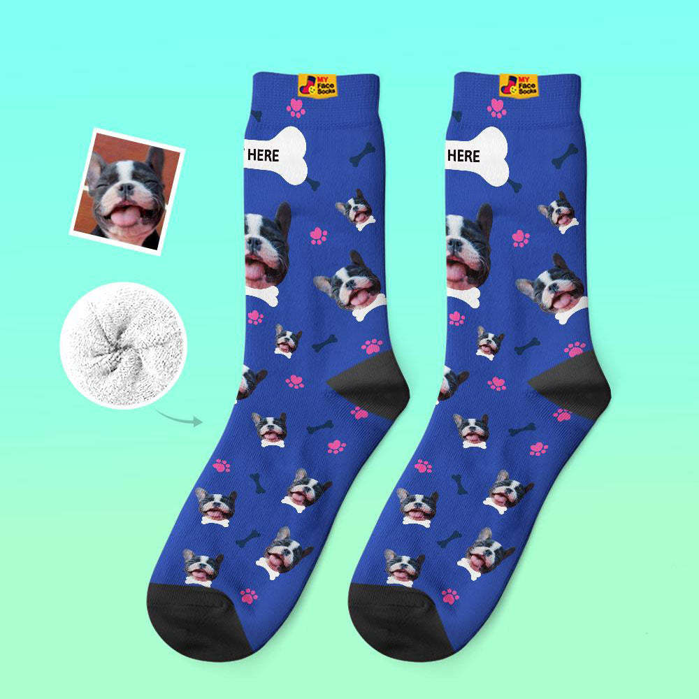 Custom Thick Socks Photo 3D Digital Printed Socks Autumn Winter Warm Socks Comfortable Dog Socks - MyFaceSocksAu