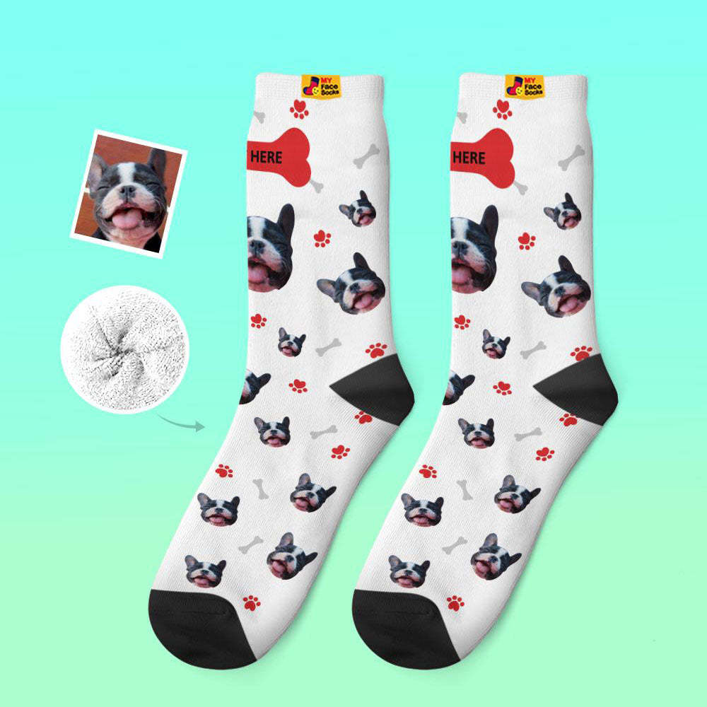 Custom Thick Socks Photo 3D Digital Printed Socks Autumn Winter Warm Socks Comfortable Dog Socks - MyFaceSocksAu
