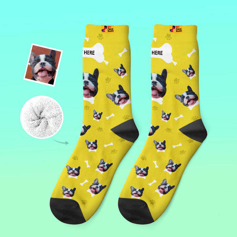 Custom Thick Socks Photo 3D Digital Printed Socks Autumn Winter Warm Socks Comfortable Dog Socks - MyFaceSocksAu