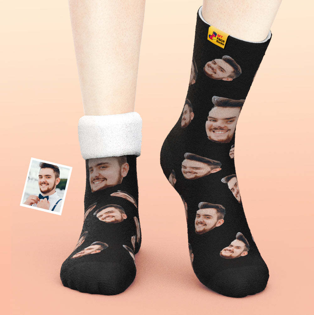 Custom Thick Socks Photo 3D Digital Printed Socks Autumn Winter Warm Socks Candy Series Colorful - MyFaceSocksAu