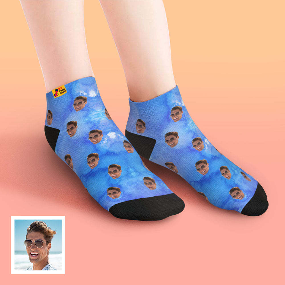 Custom Low cut Ankle Socks Personalized Face Socks