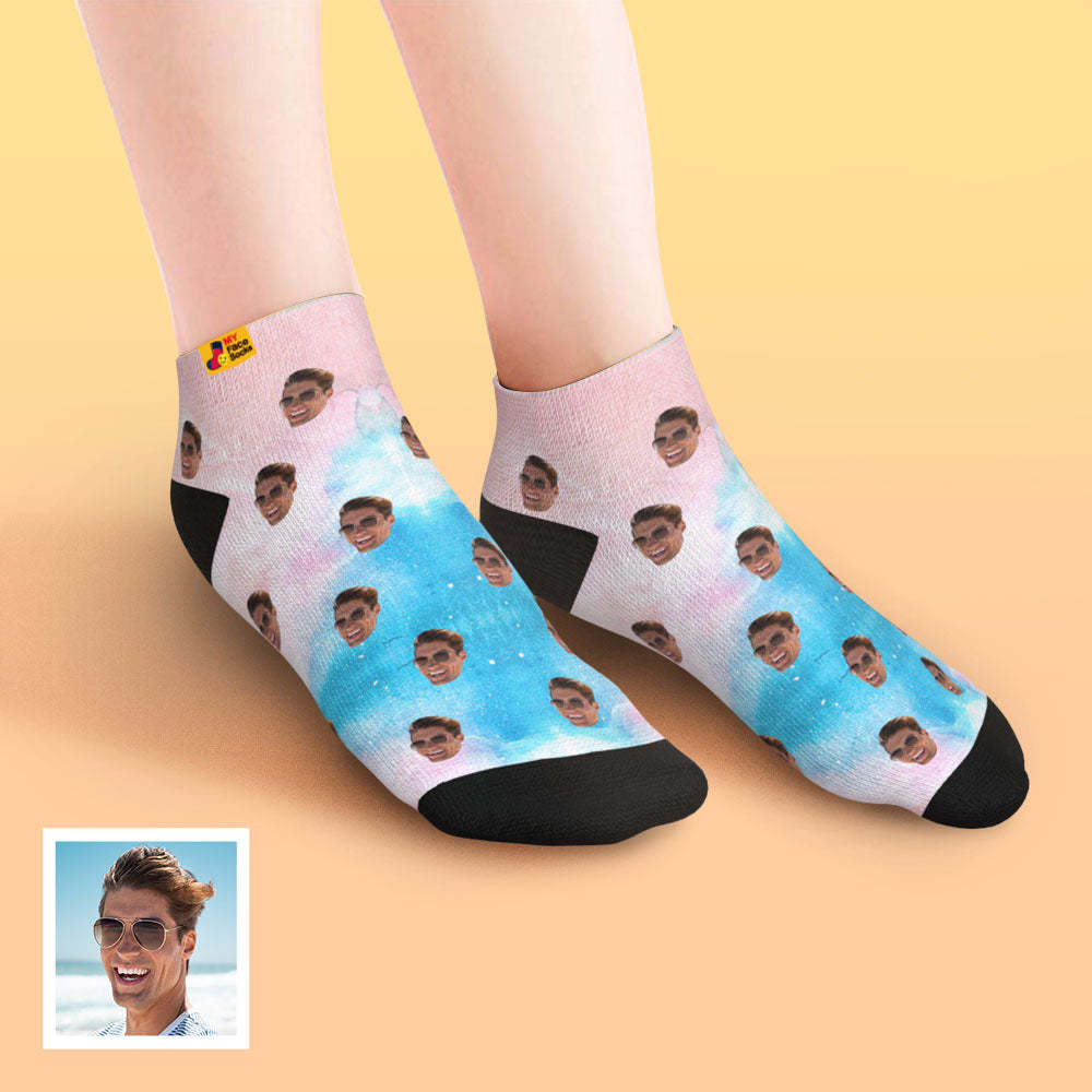 Custom Low cut Ankle Socks Personalized Face Socks