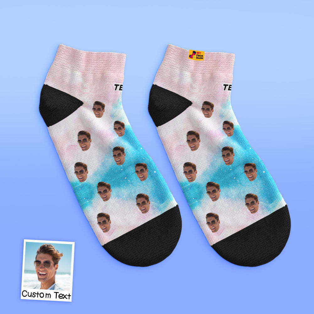 Custom Low cut Ankle Socks Personalized Face Socks