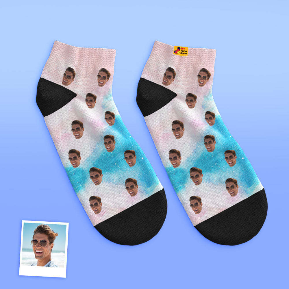 Custom Low cut Ankle Socks Personalized Face Socks