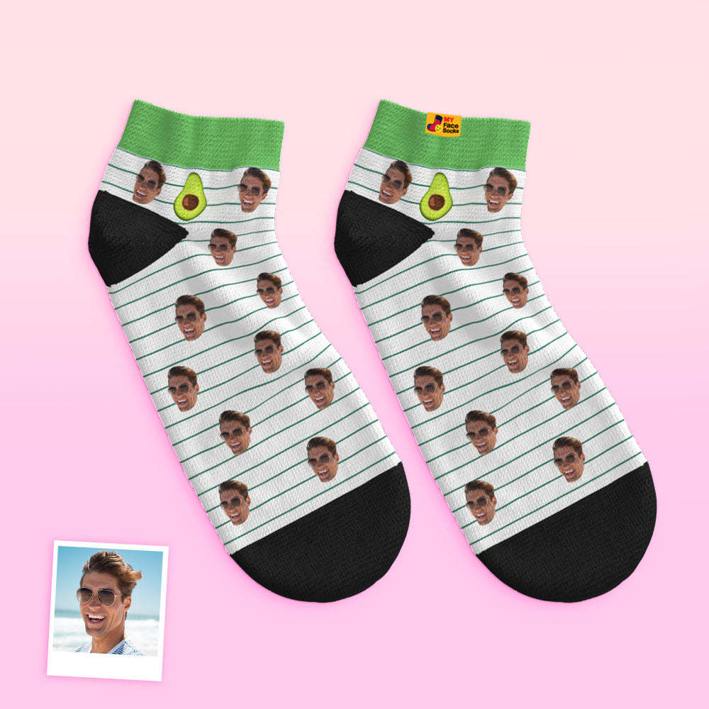 Custom Low cut Ankle Socks Personalized Face Socks